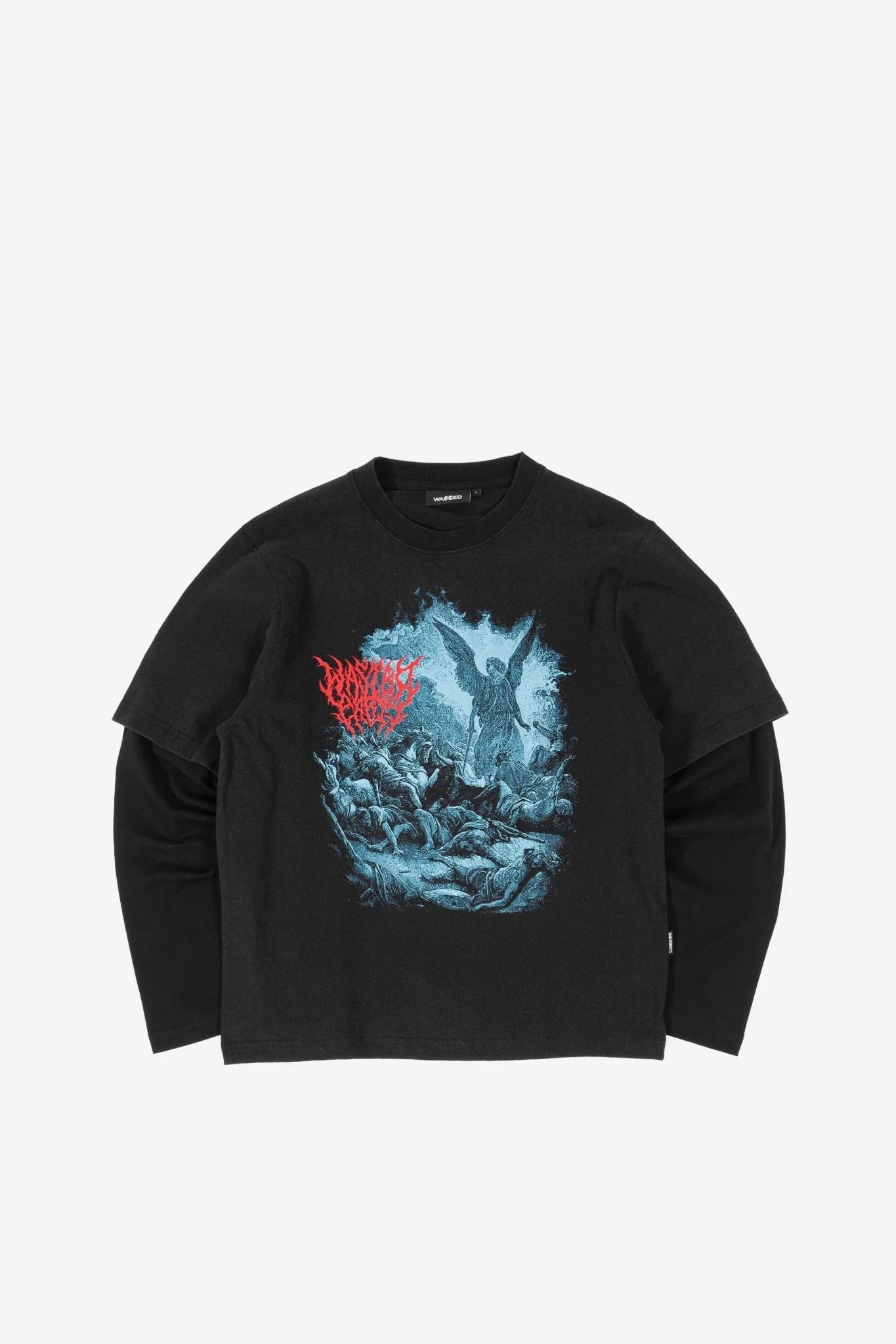 TEE SHIRT MIXTE DESIGN - BLEUE SUR NOIR