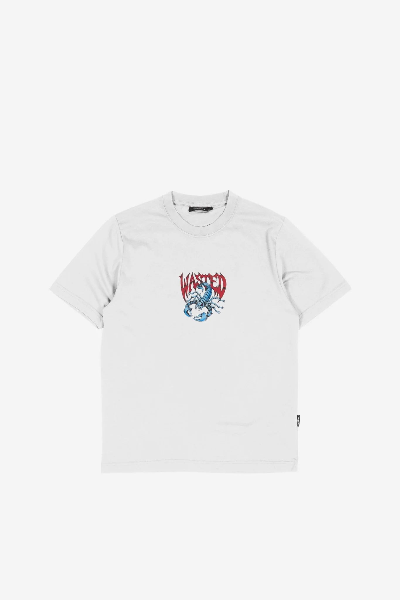 TEE SHIRT HOMME WASTED - ROUGE SUR BLANC